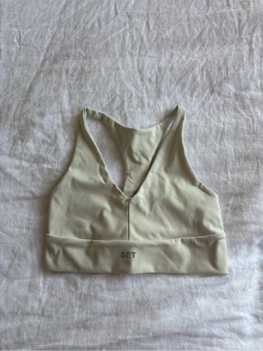 SET Active Cream Racerback Sports Bra